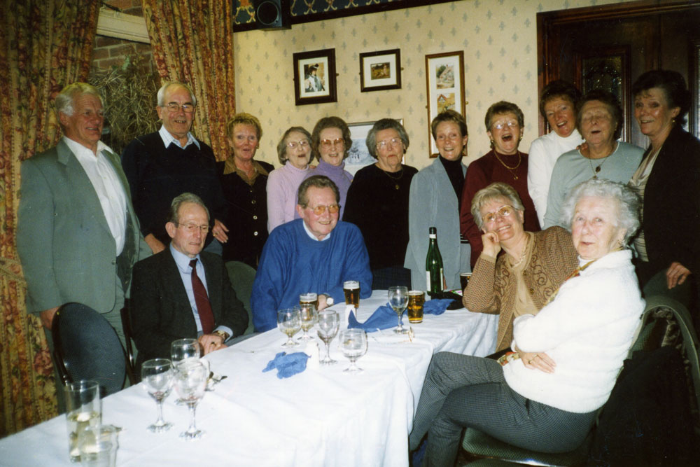 60th birthday gathering
Steven Webb?, Harry Philips, Mandy Webb, Miriam Wilson, Rita Holroyd, Sylvia, Joan Phillips, Mavis, Myra Youngers, Joyce Elders, Marlene Anderson
Geoff Hodgson, Colin Hodgson, Mary Hodgson, Donna Hodgson